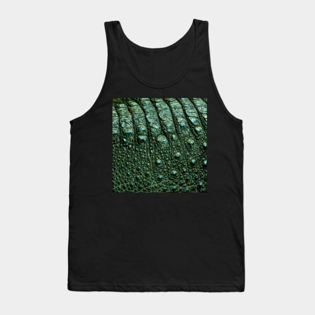 Green Alligator Skin Tank Top by Looly Elzayat